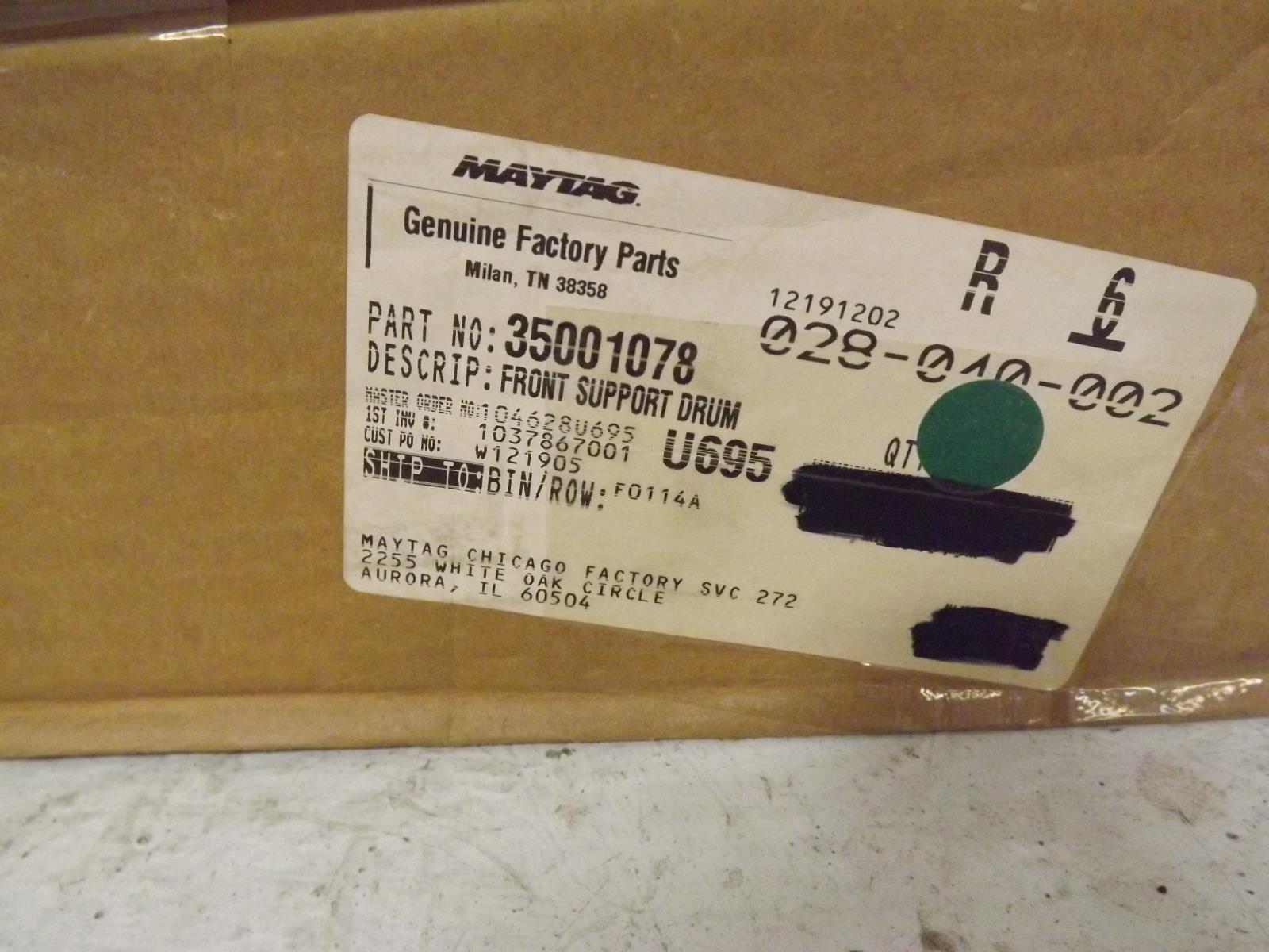 Maytag Dryer 35001078 Front Drum Support New Maytag Dryer 35001078 Front Drum Support New